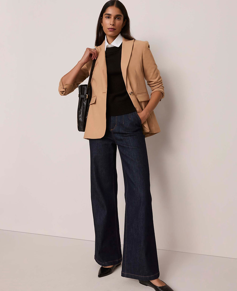 Ann Taylor Classic Rinse Wash The Darted Waist Trouser Jean