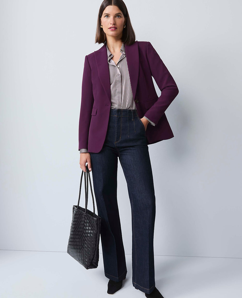 Ann Taylor Classic Rinse Wash The Darted Waist Trouser Jean