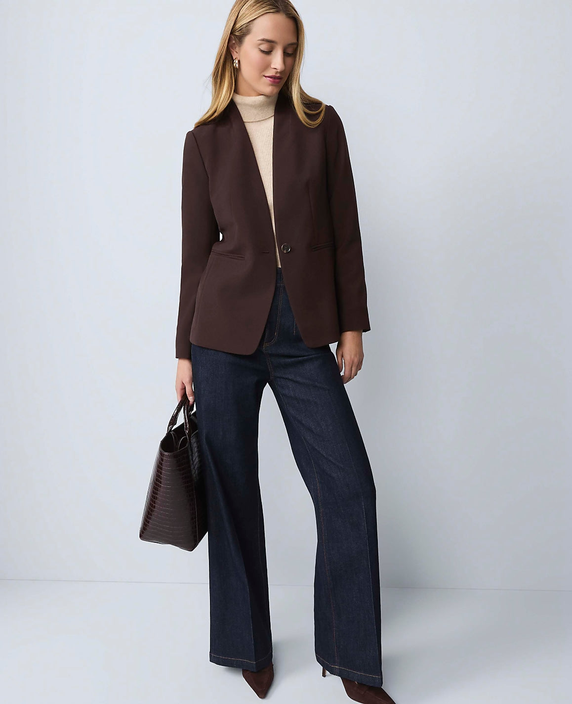 Ann Taylor Classic Rinse Wash The Darted Waist Trouser Jean