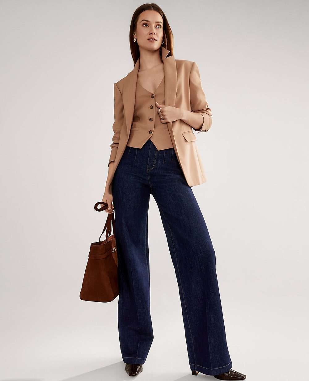 Ann Taylor Classic Rinse Wash The Darted Waist Trouser Jean