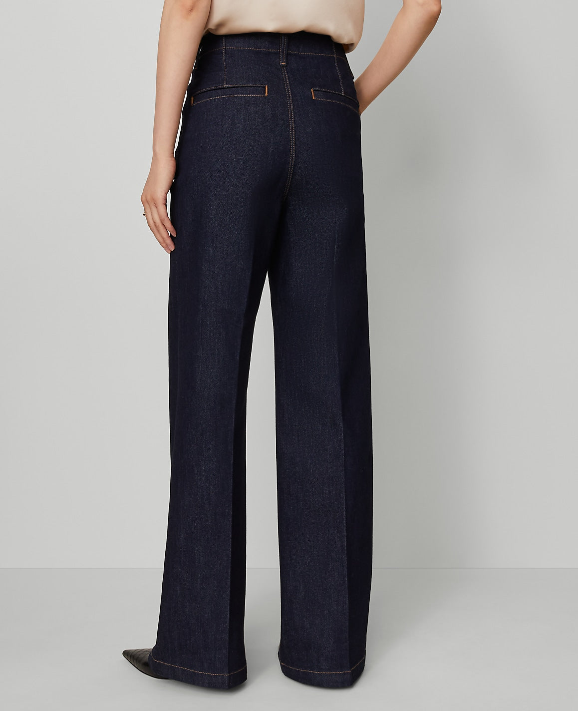 Ann Taylor Classic Rinse Wash The Darted Waist Trouser Jean