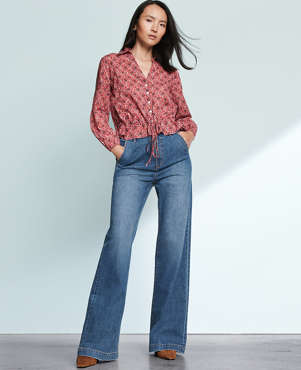 Ann Taylor Clean Dark Wash The Trouser Jean
