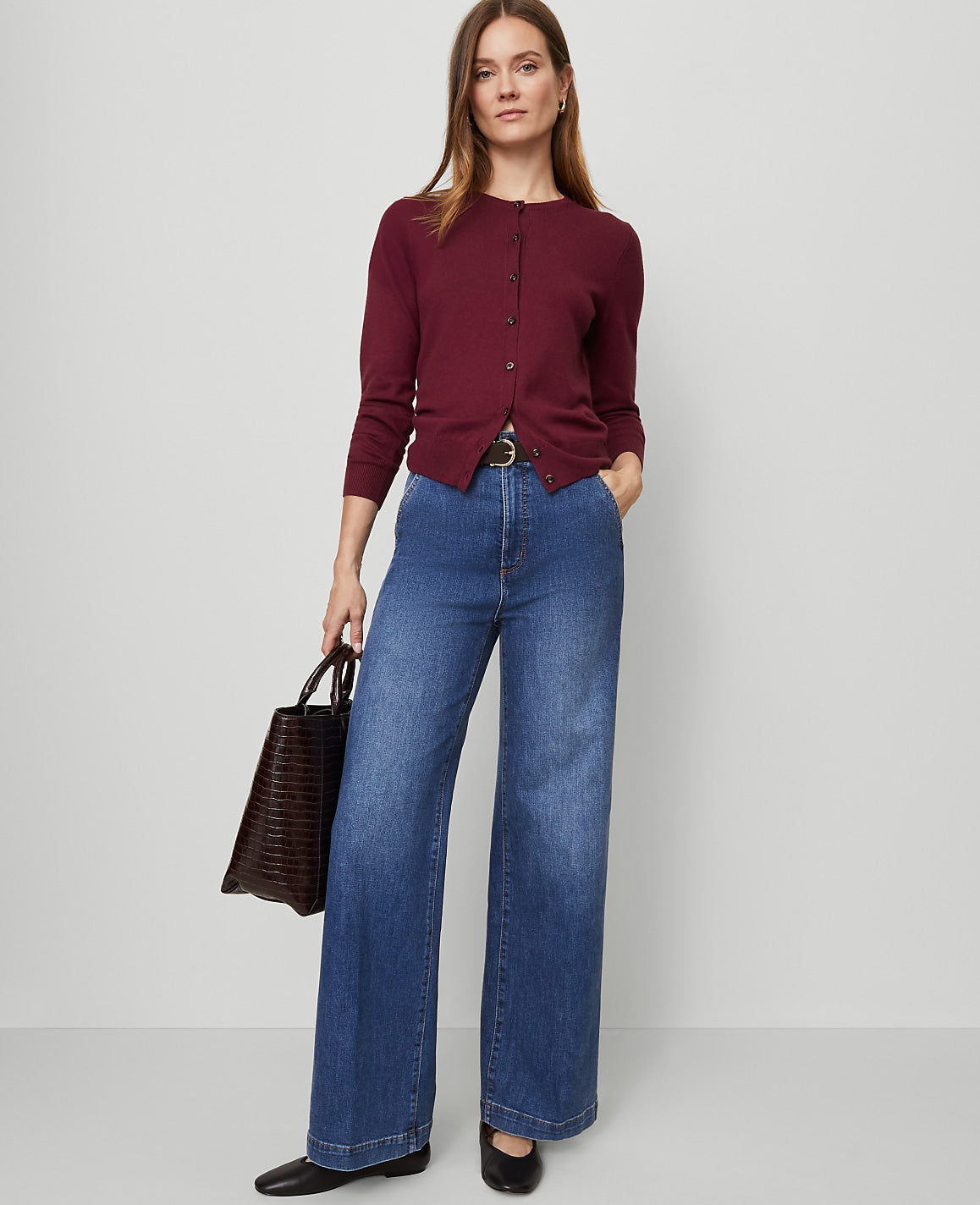 Ann Taylor Clean Dark Wash The Trouser Jean