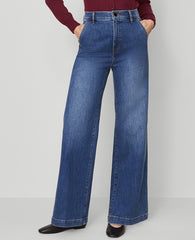Ann Taylor Clean Dark Wash The Trouser Jean