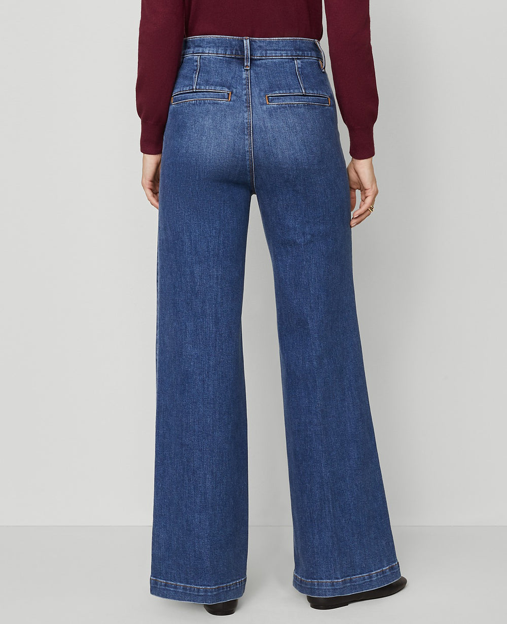 Ann Taylor Clean Dark Wash The Trouser Jean