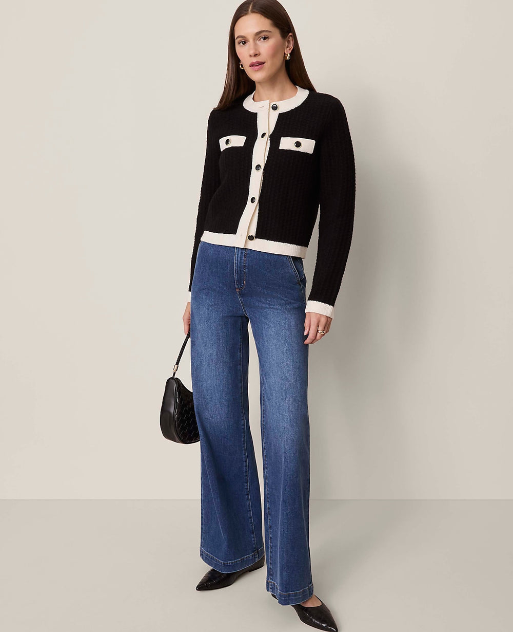 Ann Taylor Clean Dark Wash The Trouser Jean