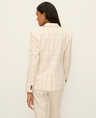 Ann Taylor Ivory/Black Combo The Hutton Blazer in Windowpane