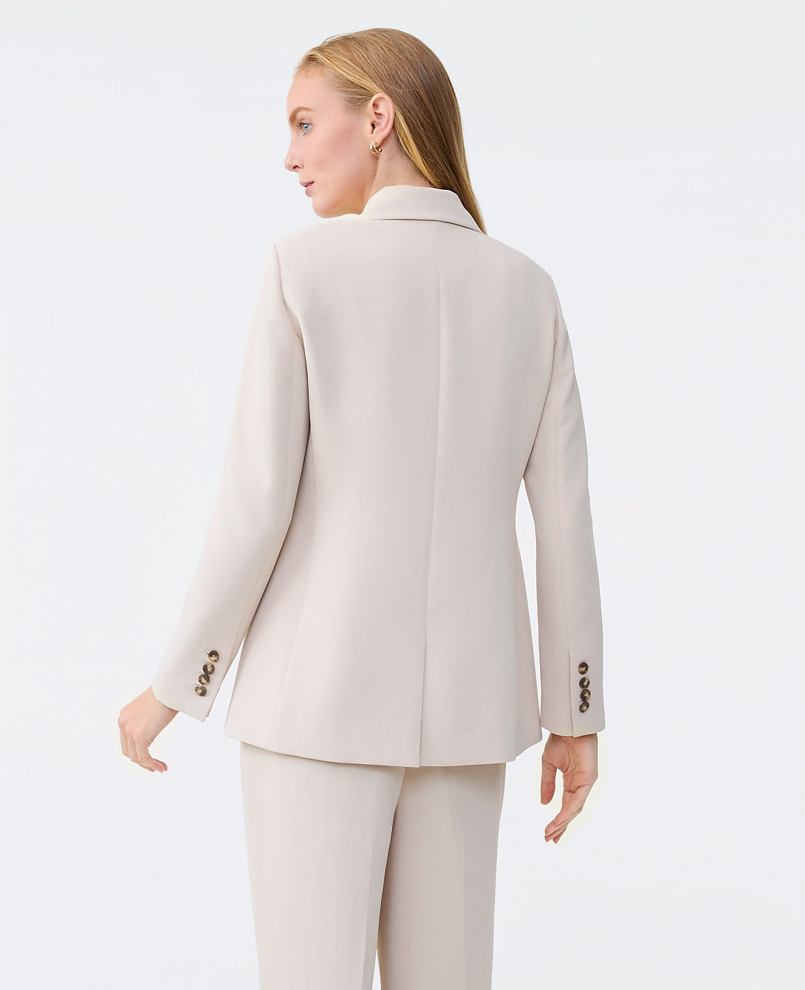 Ann Taylor Sail Cloth The Tailored Blazer in Textured Crepe