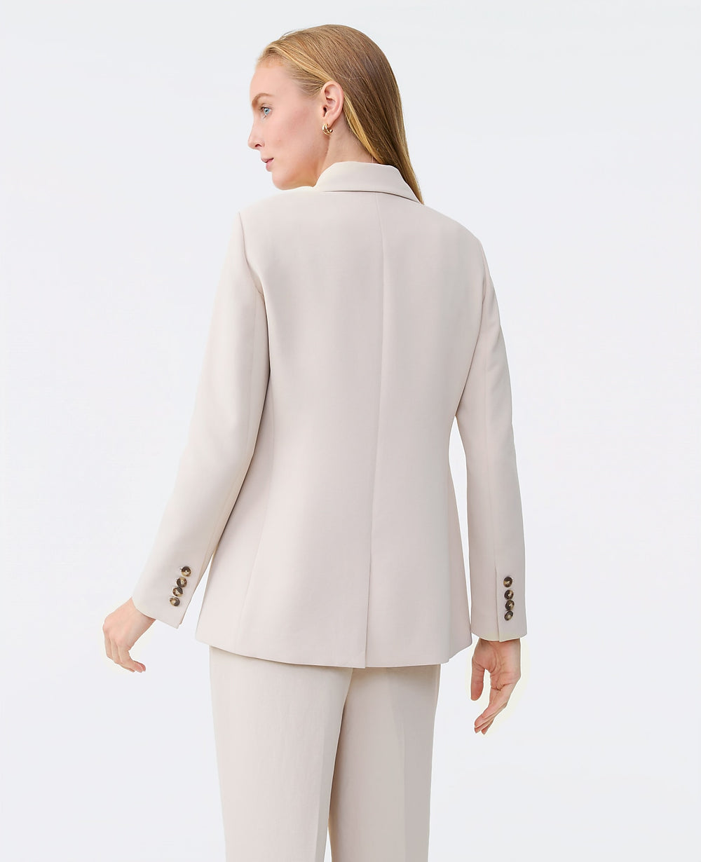 Ann Taylor Sail Cloth The Tailored Blazer in Textured Crepe