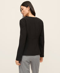 Ann Taylor Black The Peplum Jacket in Fluid Crepe
