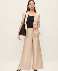 Ann Taylor Pale Sandalwood The Hutton Blazer in Shine