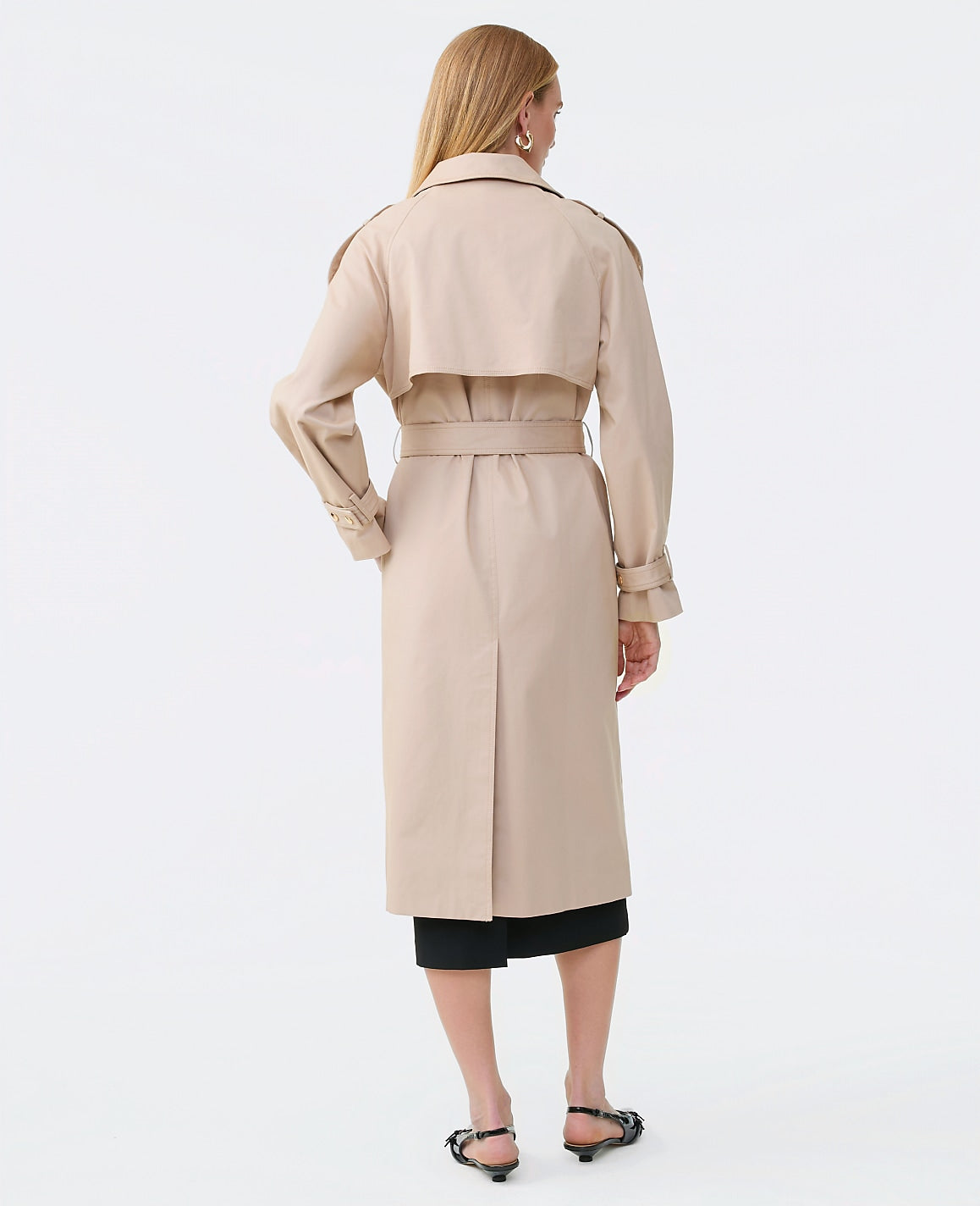 Ann Taylor Cool Sesame Refined Trench Coat