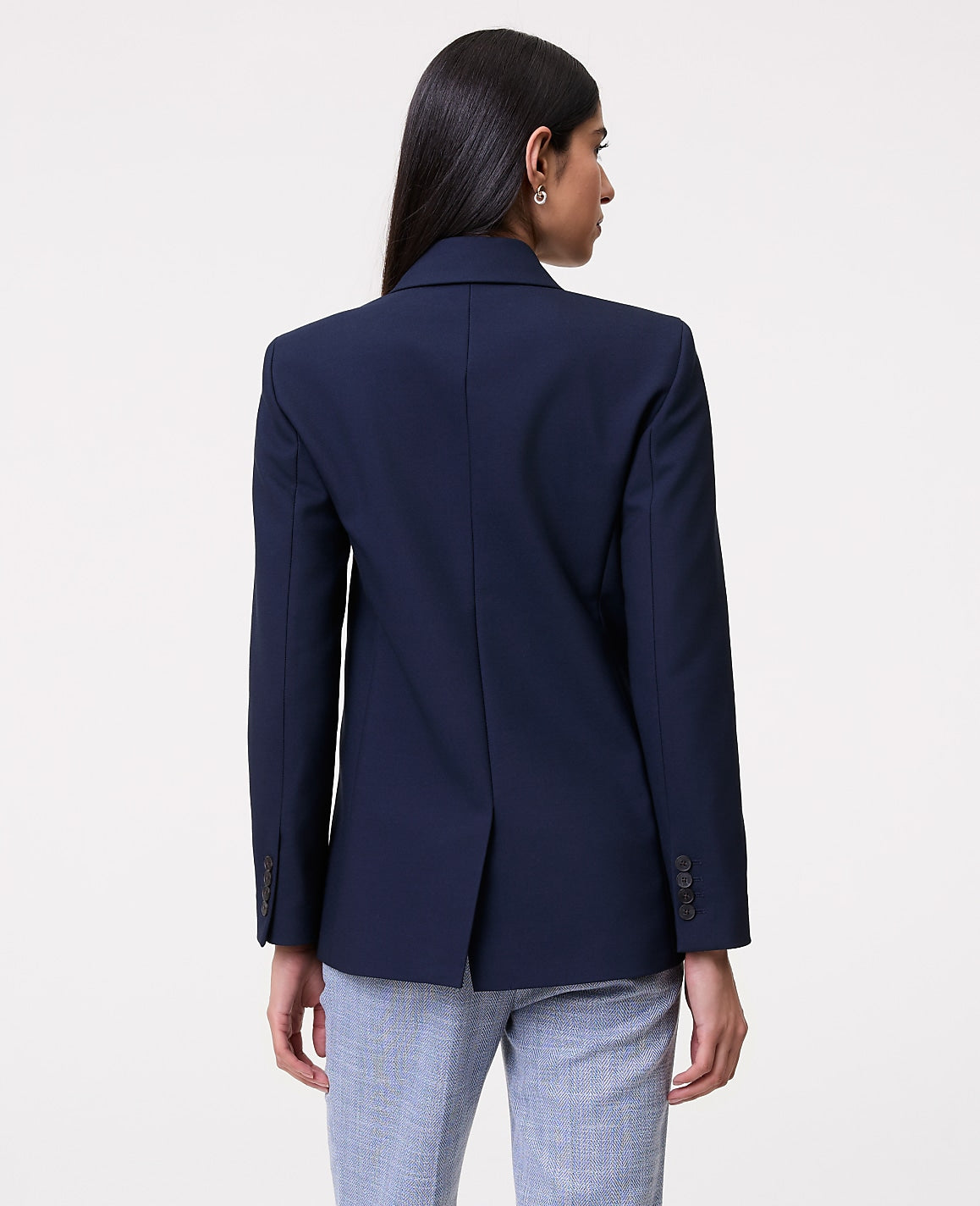 Ann Taylor Night Sky The Straight Fit Double Breasted Blazer
