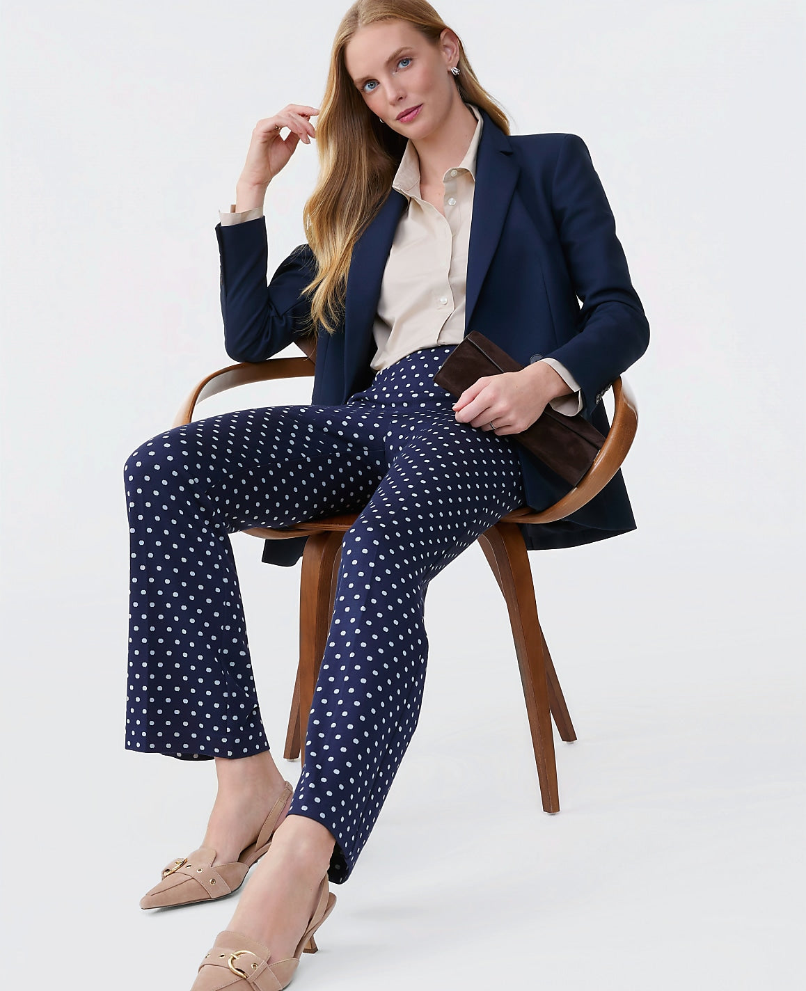Ann Taylor Night Sky The Straight Fit Double Breasted Blazer