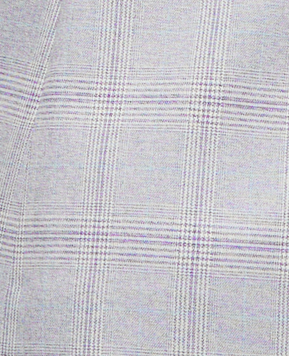 Ann Taylor Blue/White Combo The Long Crew Neck Vest in Plaid