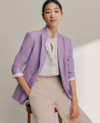 Ann Taylor Purple Rhapsody The Longline Blazer in Bi-Stretch Twill