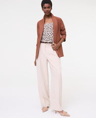 Ann Taylor Tortoise Shell Brown The Longline Blazer in Bi-Stretch Twill