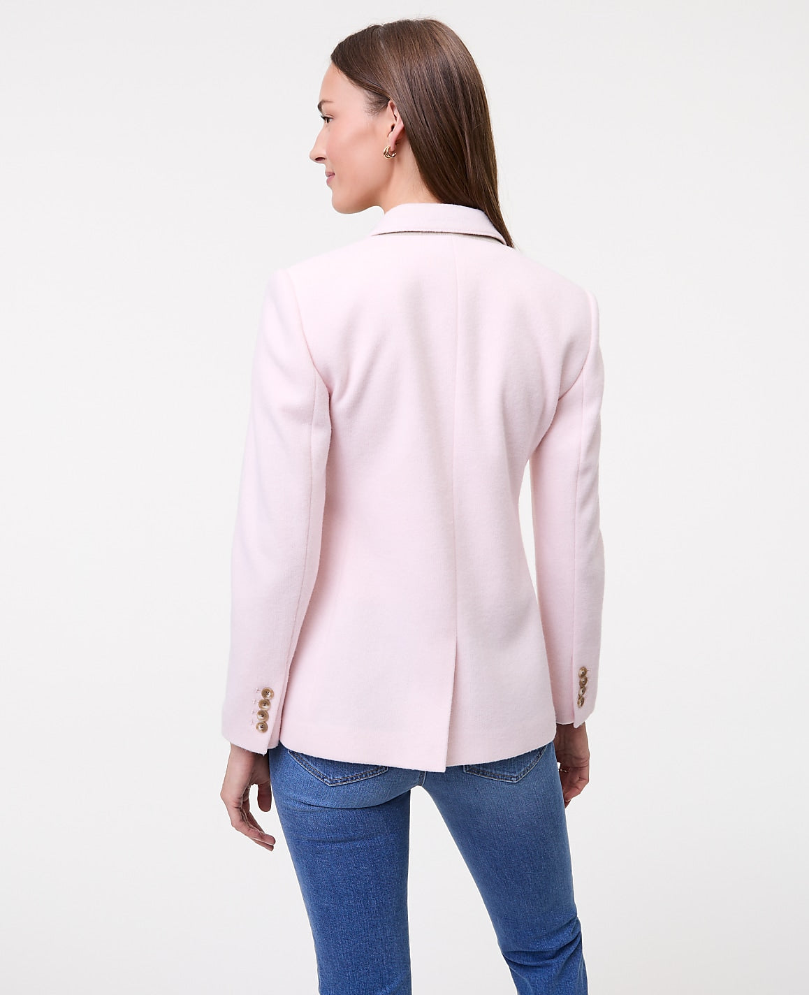 Ann Taylor Blush Haze Weekend Greenwich Blazer in Brushed Knit