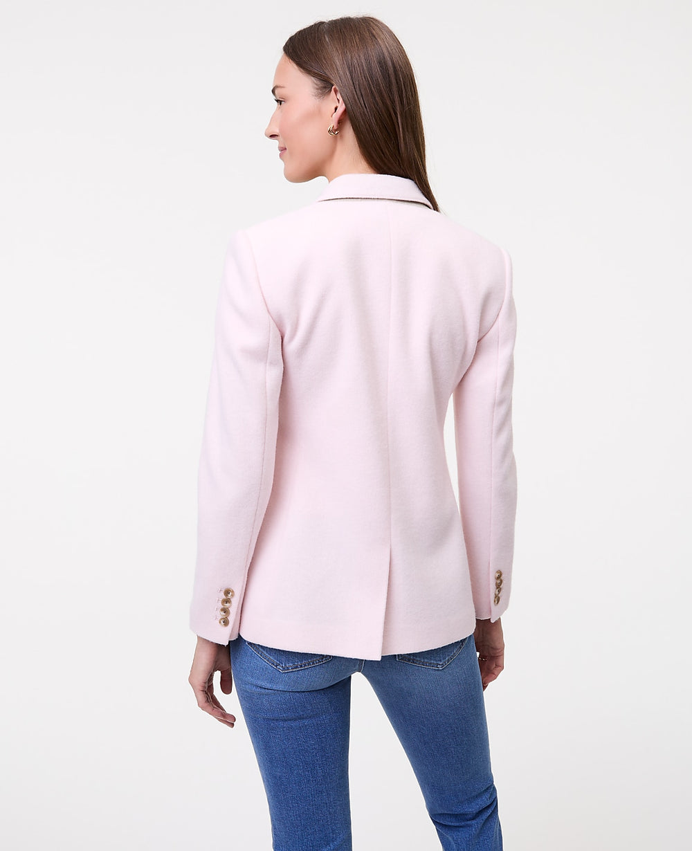 Ann Taylor Blush Haze Weekend Greenwich Blazer in Brushed Knit