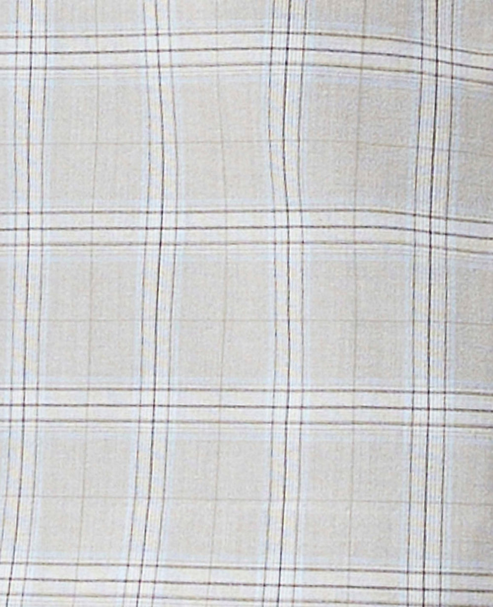 Ann Taylor Tan/Blue Combo The Long Crew Neck Vest in Plaid