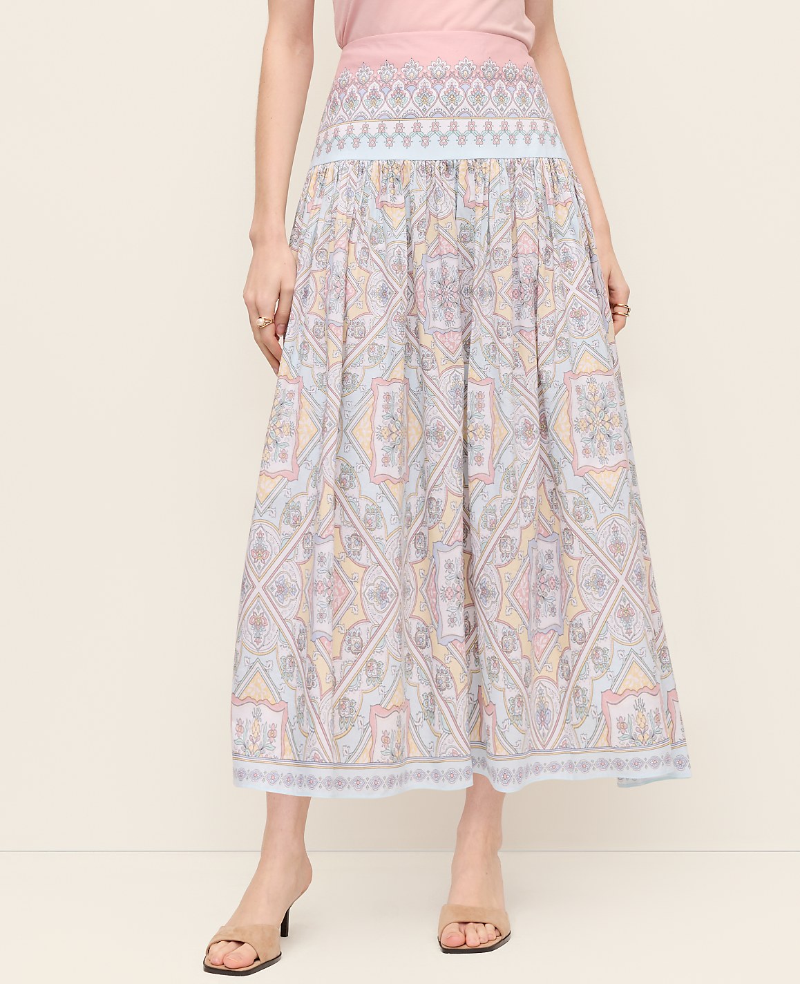 Ann Taylor Multi Paisley Maxi Skirt