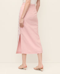 Ann Taylor Rose Veil Midi Skirt in Linen Blend