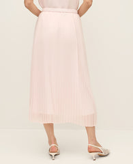 Ann Taylor Blush Haze Chiffon Pleated Midi Skirt