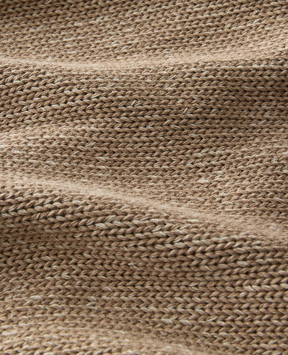 Ann Taylor Taupe Haven Well Within Organic Cotton Linen Plaited V-Neck Cardigan