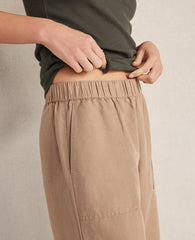 Ann Taylor Neutral Haven Well Within Linen Blend Dobby Wide Leg Pants