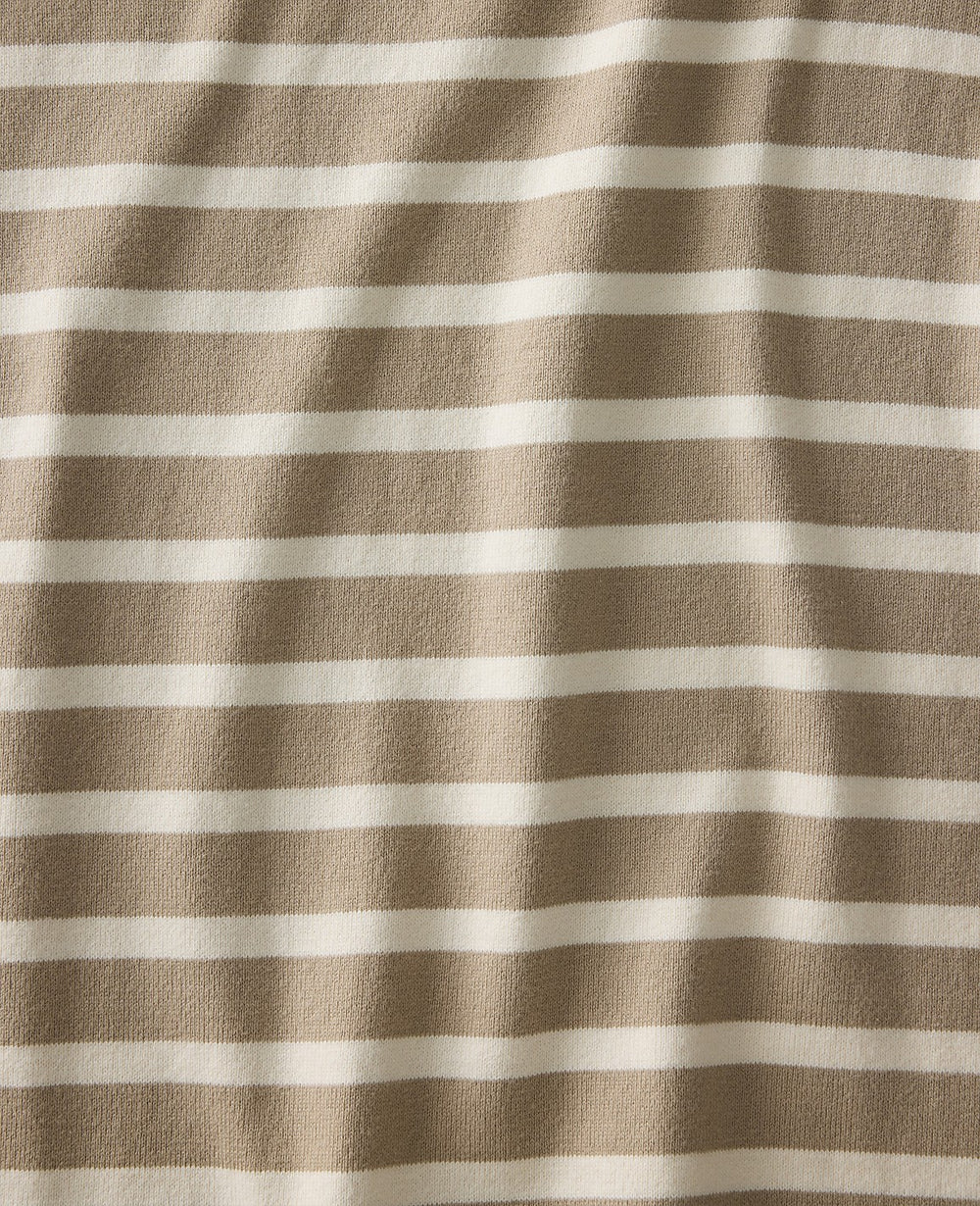 Ann Taylor Taupe Haven Well Within Organic Cotton Funnel Neck Striped Pullover