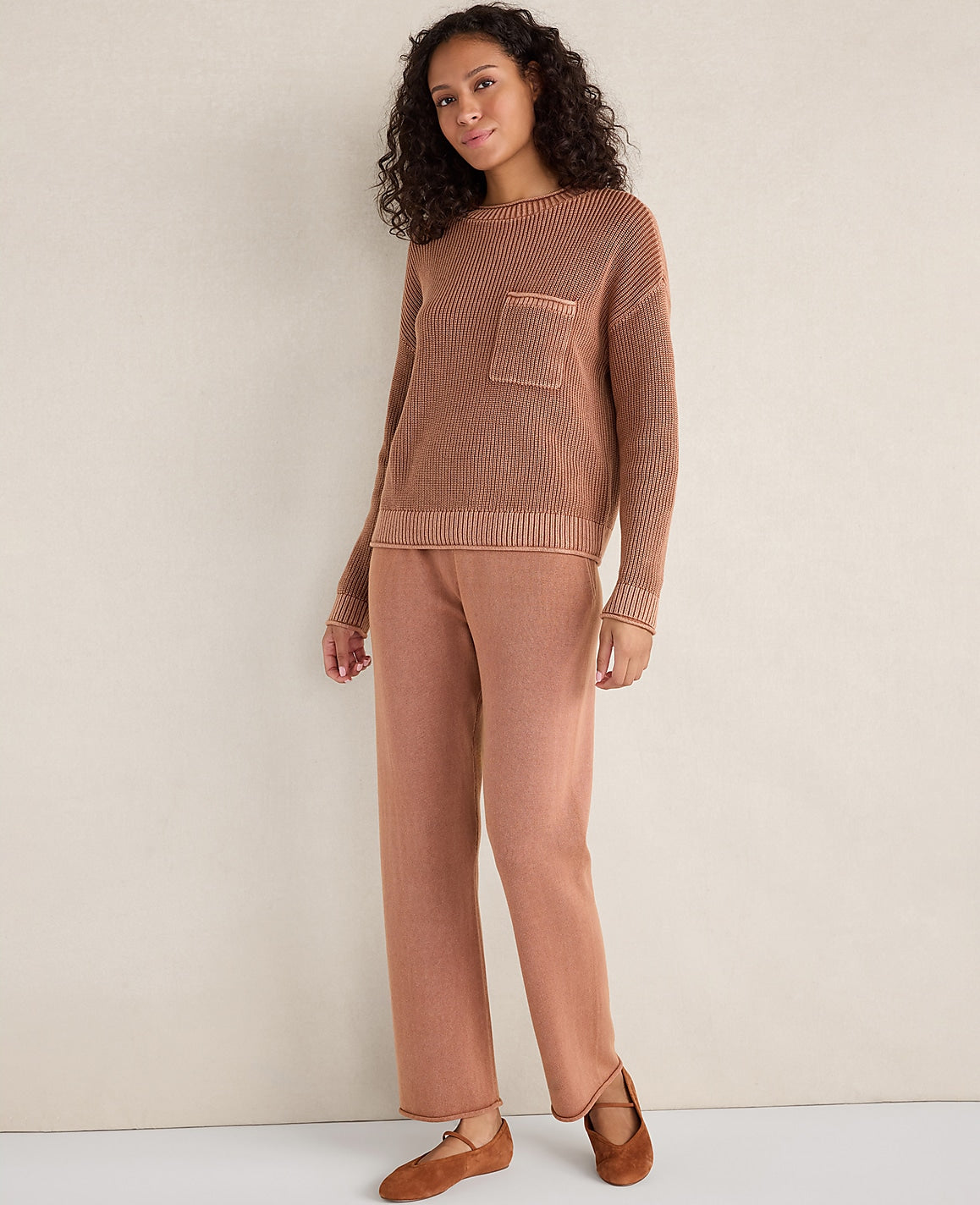 Ann Taylor Smokey Rose Haven Well Within Cotton Kick Flare Pants