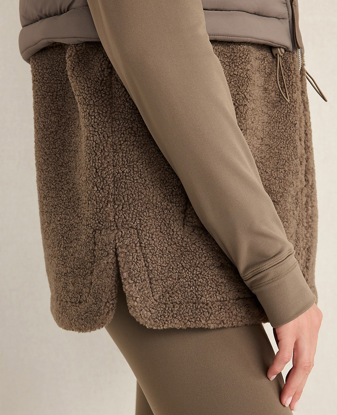 Ann Taylor Saddle Brown Haven Well Within Sherpa Puffer Vest