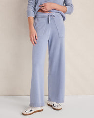 Ann Taylor Ocean Wave Haven Well Within Organic Cotton Knit Wide Leg Pants