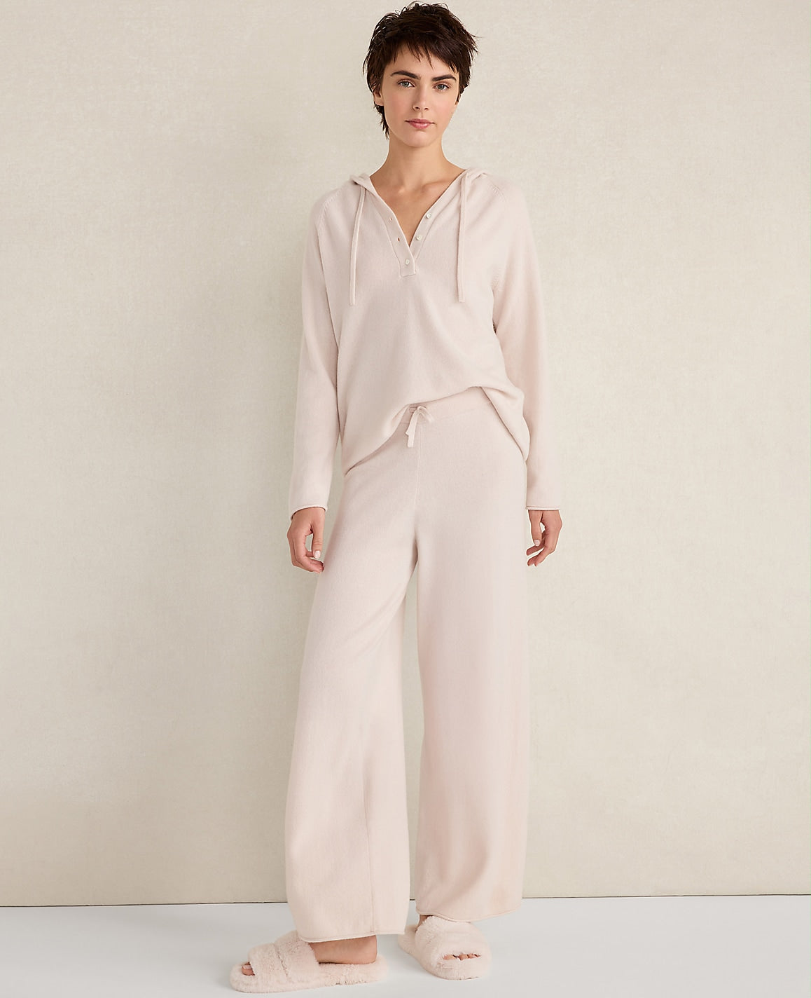 Ann Taylor Pearl Haven Well Within Featherweight Cashmere Wide Leg Pants