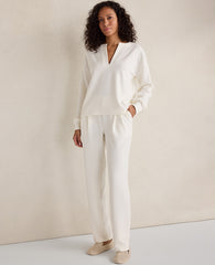 Ann Taylor Ivory Haven Well Within Double Knit Pleated Pants