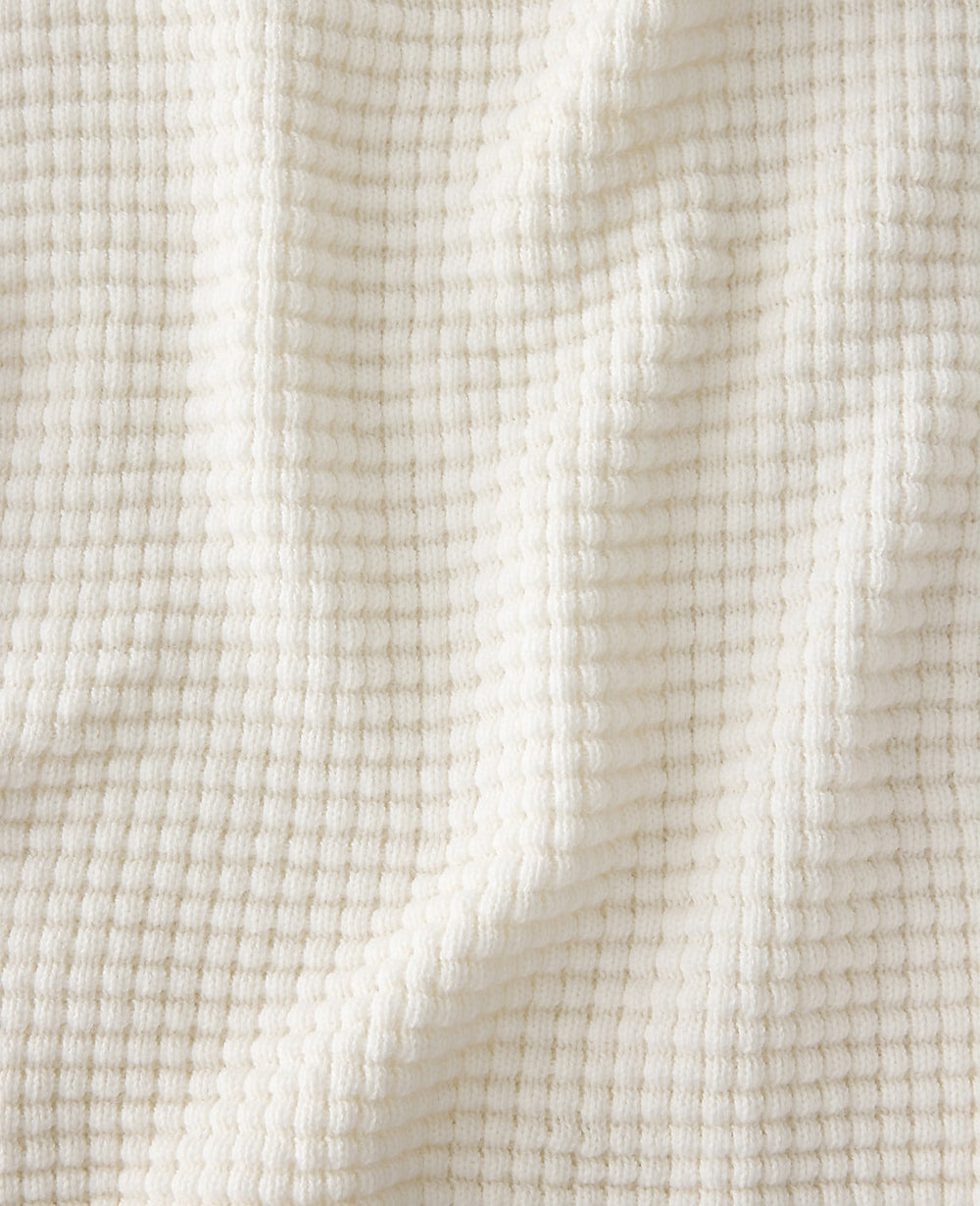 Ann Taylor Ivory Haven Well Within Organic Cotton Cashmere Waffle Wide Leg Pants