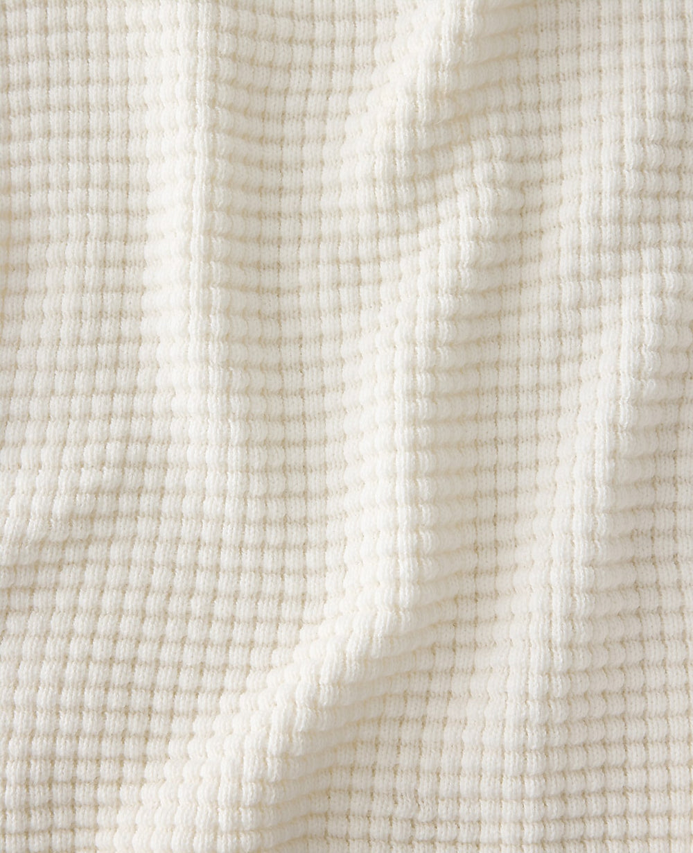Ann Taylor Ivory Haven Well Within Organic Cotton Cashmere Waffle Pullover