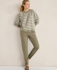 Ann Taylor Vetiver Haven Well Within Organic Cotton Interlock Joggers