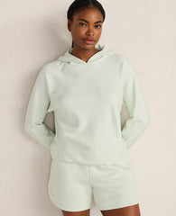 Ann Taylor Trellis Haven Well Within Soft Knit Pleated Hoodie