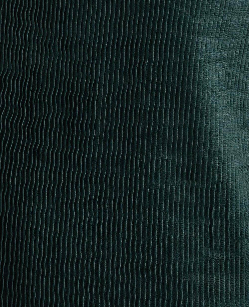 Ann Taylor Deep Turquoise Haven Well Within Ramie Blend Pleated Maxi Dress