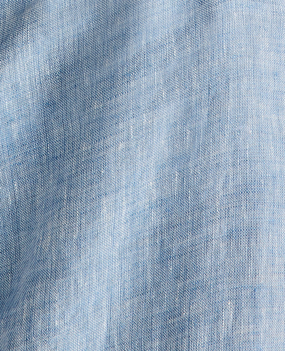 Ann Taylor Azure Blue Haven Well Within Linen Slim Pants