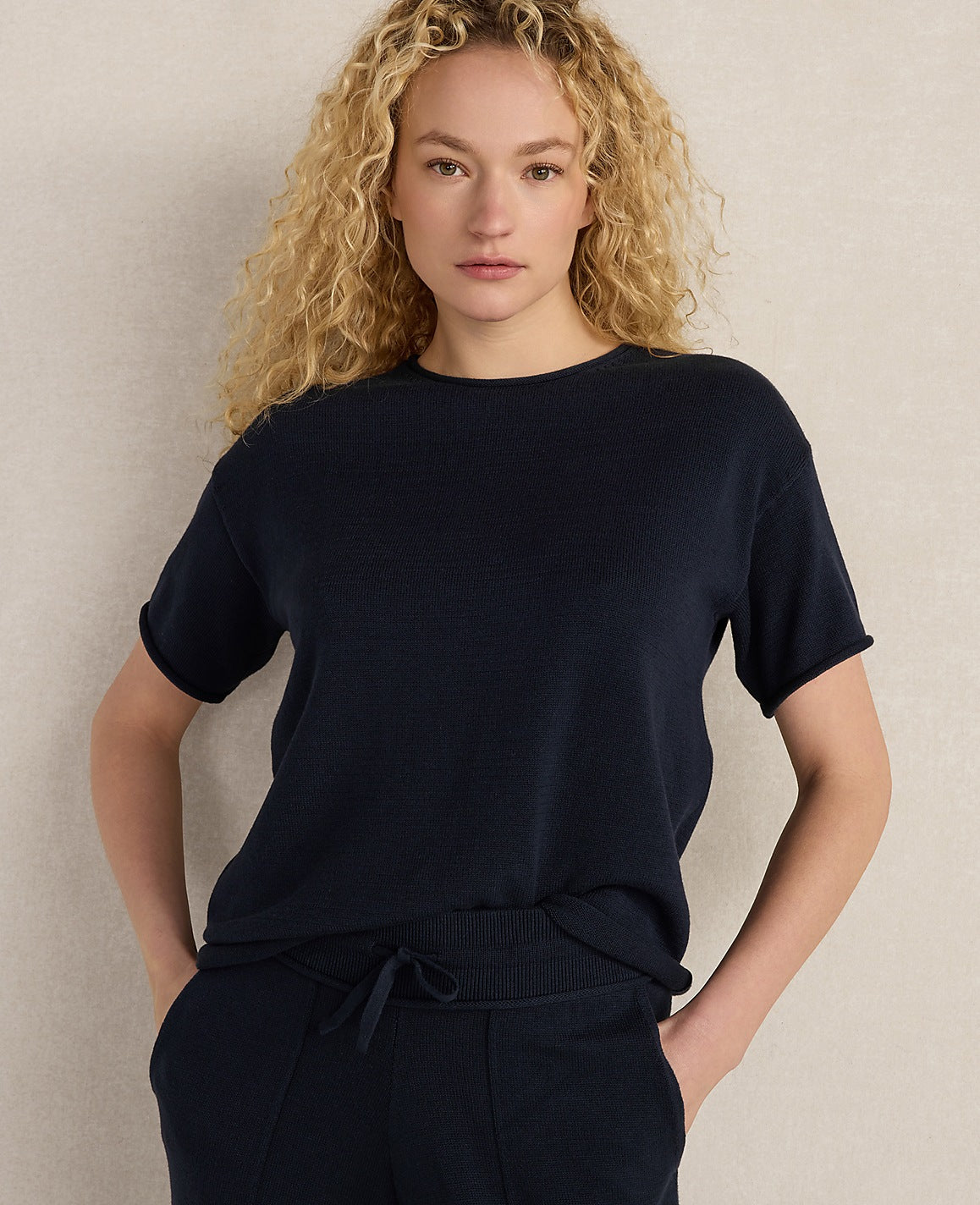 Ann Taylor Indigo Haven Well Within Cotton Knit Short Sleeve Tee