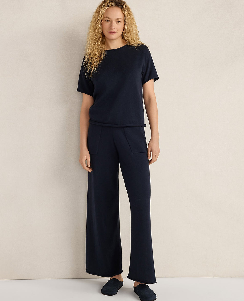 Ann Taylor Indigo Haven Well Within Cotton Knit Short Sleeve Tee