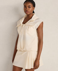 Ann Taylor Sandstone Haven Well Within Woven Nylon Hooded Vest