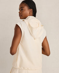 Ann Taylor Sandstone Haven Well Within Woven Nylon Hooded Vest