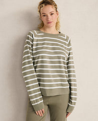 Ann Taylor Vetiver Haven Well Within Organic Cotton Interlock Everyday Sweatshirt