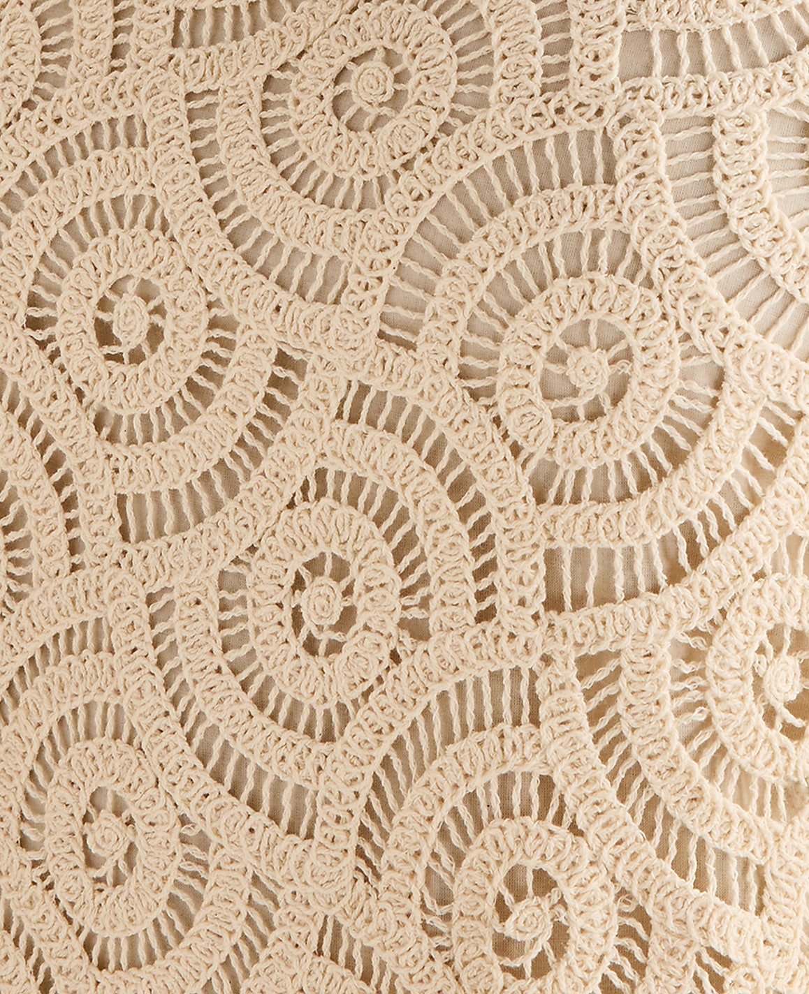 Ann Taylor Natural Haven Well Within Cotton Crochet Scalloped Midi Dress