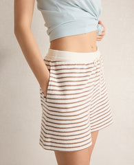 Ann Taylor Chestnut Brown Haven Well Within Cotton Blend Textured Shorts