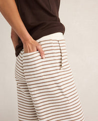 Ann Taylor Chestnut Brown Haven Well Within Cotton Blend Textured Barrel Leg Pants