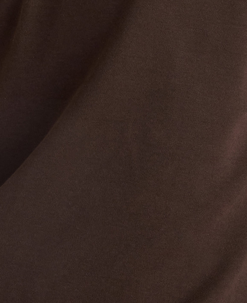 Ann Taylor Coffee Bean Haven Well Within Organic Cotton Interlock Half-Zip Collared Top
